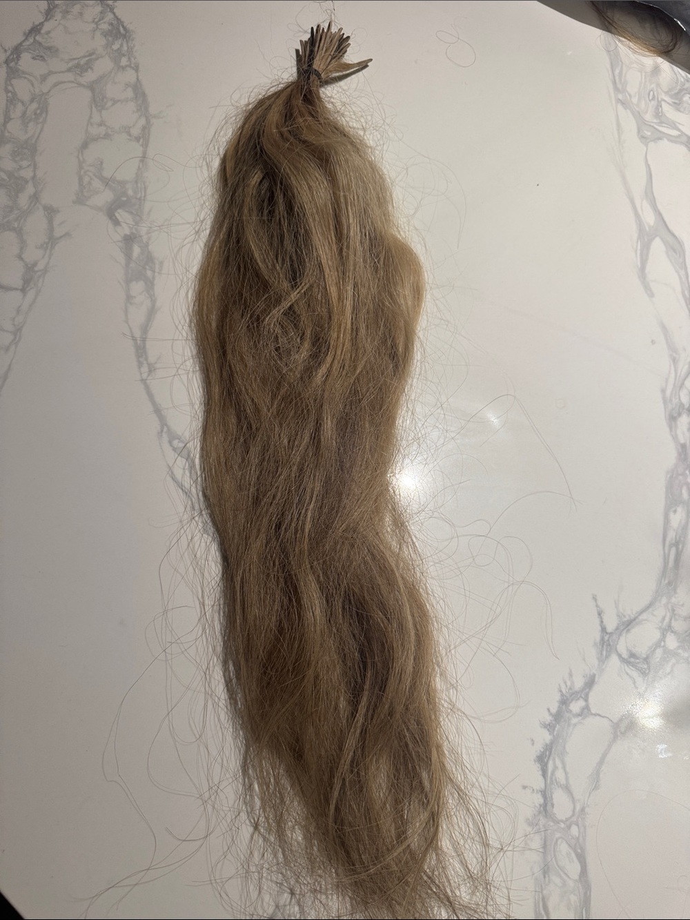 Women’s i-tip Hair Extensions ash blonde w/light brown raw Russian hair 22” 50g
